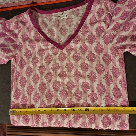 Vineyard Vines Cotton Cover Up Size S Cinched Waist Tassles - Picture 8 of 9